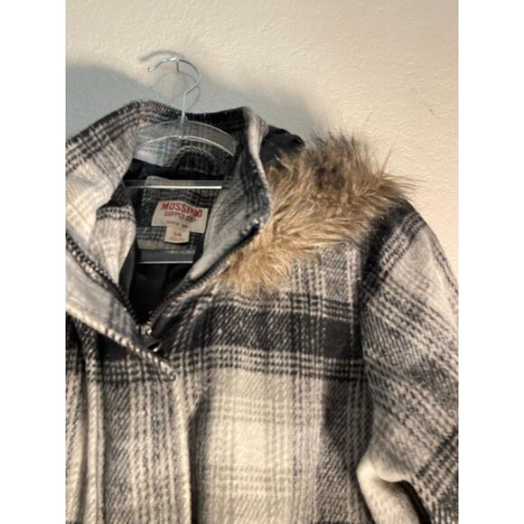 Mossimo women's plaid white and blackjackets size L - Picture 5 of 10